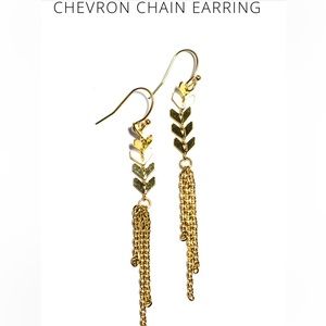 Jennifer Tuton Chevron chain earrings